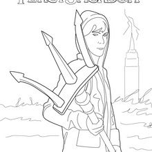 Percy's trident coloring page