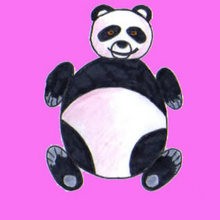 desenho de panda fácil