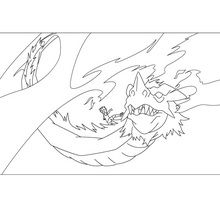 INAZUMA dragon coloring page