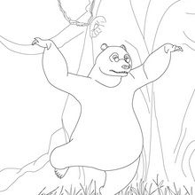 BALOO is dancing coloring page