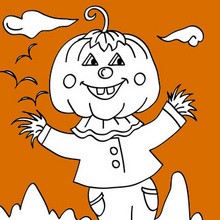 Halloween, SCARECROW coloring pages