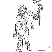 Bewitched living-dead coloring page
