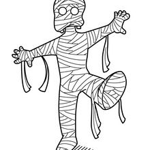 Living dead mummy coloring page