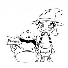 Halloween Candies coloring page