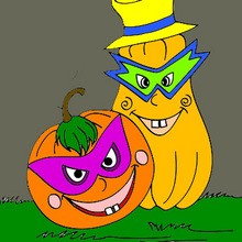 Halloween, Jack-o-Lantern PUMPKINS coloring pages