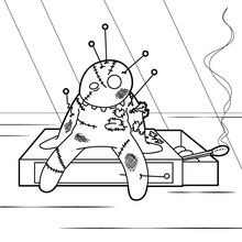 Voodoo doll coloring page
