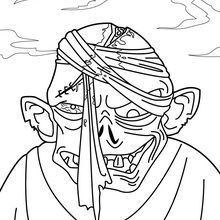 Zombie Head coloring page