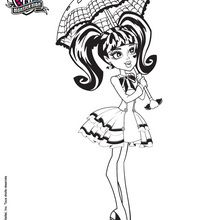 Draculaura doll coloring page