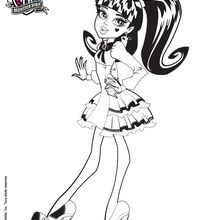 Draculaura's wedges coloring page