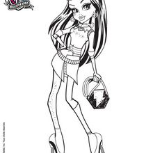 Frankie Stein's purse coloring page