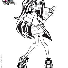 Ghoulia Yelps doll coloring page