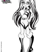 Ghoulia Yelps' boots coloring page