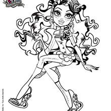 Lagoona Blue seated cross-legged coloring page