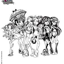 Monster High's students coloring page