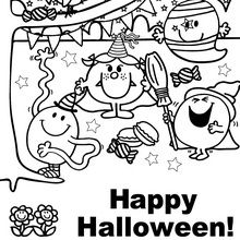 Happy Halloween coloring page