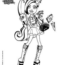 Clawdeen Wolf's wedges boots coloring page