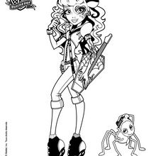 Operetta with her pet coloring page