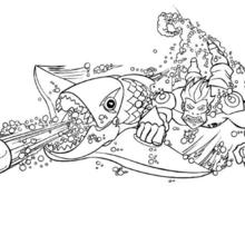 Action Man armed fish coloring page