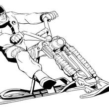 Action Man's Snow Bike coloring page