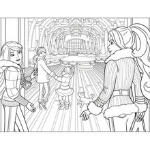 BARBIE's Christmas adventure coloring page