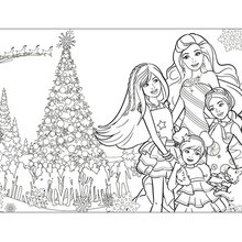 BARBIE's Christmas coloring page