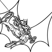 Batman with wings coloring page