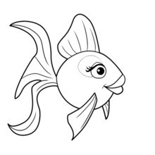 BEAUTIFUL COLORED FISH coloring page