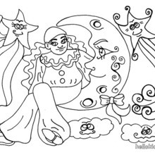 Harlequin coloring page