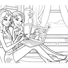 MERLIAH chatting coloring page