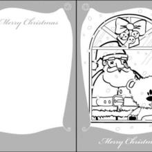 Santa and Teddy Bear Card Christmas printable card