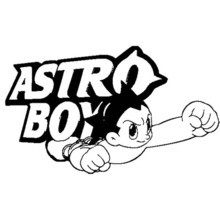 Superhero Astro Boy coloring page