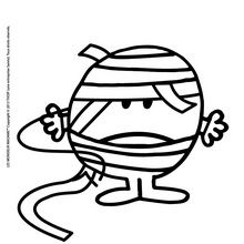 Mr Men Mummy coloring page
