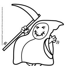 Little Miss Death character coloring page