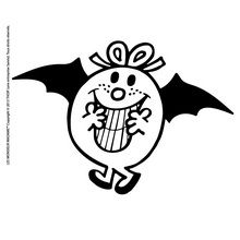 Little Miss Bat coloring page