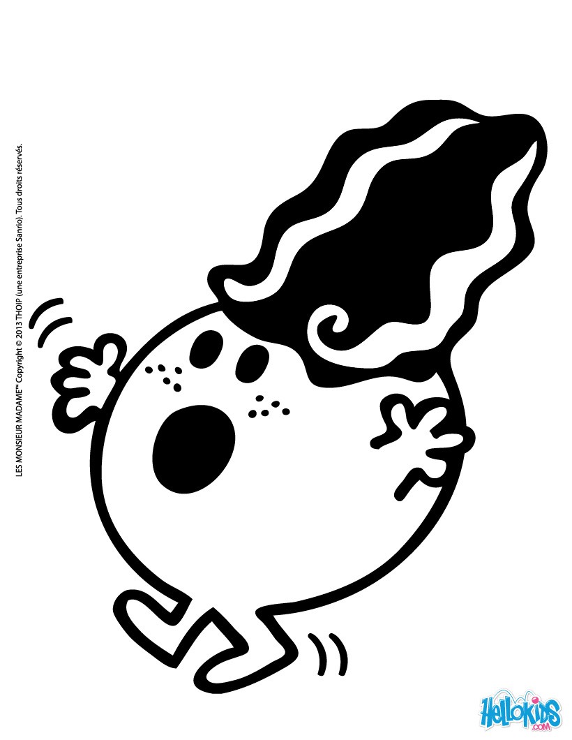 Little miss monster coloring pages - Hellokids.com