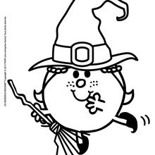 Little Miss Witch coloring page