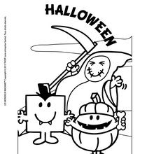 Trick or treat collect coloring page
