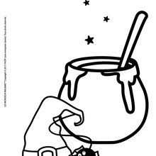 Wizard accessories coloring page