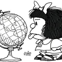 Angry Mafalda coloring page