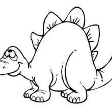 Baby stegosaurus coloring page