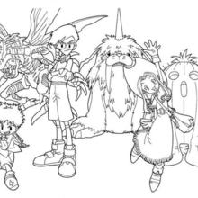 Digimon heroes coloring page