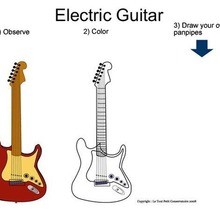 Electric Guitar coloring page