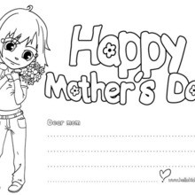 Happy Mom's Day coloring page