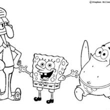 SpongeBob's friends coloring page