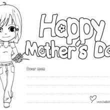 I love you MOM coloring page