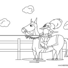 Knight and Horse coloring page