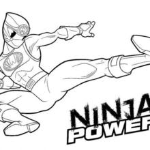 Ninja Power Rangers coloring page