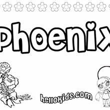 Phoenix coloring page
