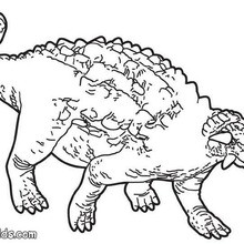 Prehistoric ankylosaurus coloring page