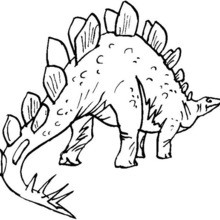 Prehistoric stegosaurus coloring page